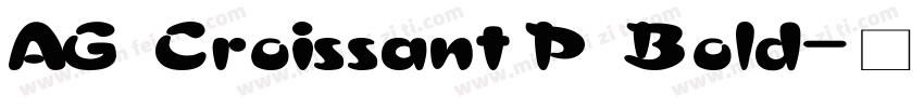 AG Croissant P Bold字体转换